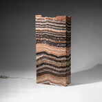 Genuine Square Banded Onyx Lamp from Mexico