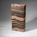 Genuine Square Banded Onyx Lamp from Mexico