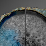 Genuine Polished Blue Banded Agate Bookends v.2