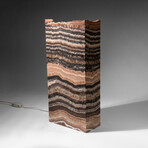 Genuine Square Banded Onyx Lamp from Mexico