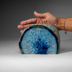 Genuine Polished Blue Banded Agate Bookends v.2