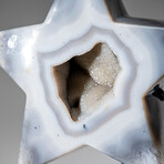 Genuine Agate Geode Star on Custom Metal Stand