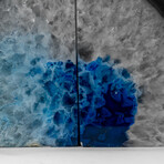 Genuine Polished Blue Banded Agate Bookends v.2