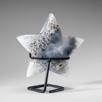 Genuine Agate Geode Star on Custom Metal Stand