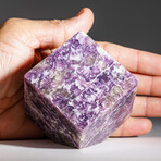 Genuine Polished Lepidolite Cube (3.5")