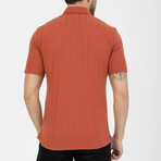 Solid Button-Down (Black Buttons) Short Sleeve Shirt // Tile (XS)
