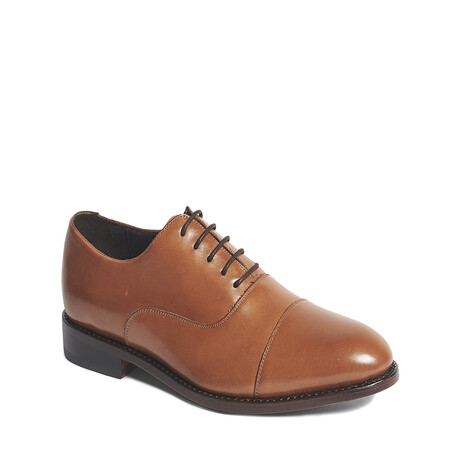 Clinton Cap-Toe Leather Oxford // Tan (US: 6.5)