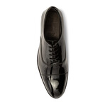 Clinton Cap-Toe Leather Tuxedo Oxford // Black (US: 9.5)