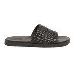 Miami Leather Slide // BLACK (US: 7.5)