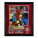 Cristiano Ronaldo // Signed 2017-18 Panini Select Card + Framed Collage