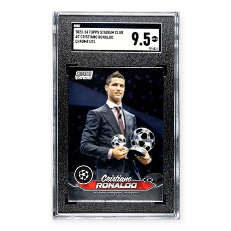 Cristiano Ronaldo // 2023-24 Topps Stadium Club Chrome UCL // SGC 9.5 Mint+