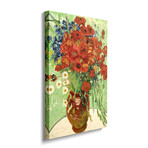 Vase with Daisies and Poppies by Vincent van Gogh (26"H x 18"W x 1.5"D)