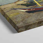 Fishing Boats on the Beach at les Saintes Maries de la Mer by Vincent van Gogh (18"H x 26"W x 1.5"D)