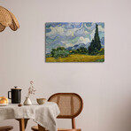 Wheat Field With Cypresses, June-July 1889 (Metropolitan Museum Of Art, NYC) by Vincent van Gogh (18"H x 26"W x 1.5"D)