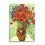 Vase with Daisies and Poppies by Vincent van Gogh (26"H x 18"W x 1.5"D)