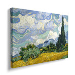 Wheat Field With Cypresses, June-July 1889 (Metropolitan Museum Of Art, NYC) by Vincent van Gogh (18"H x 26"W x 1.5"D)