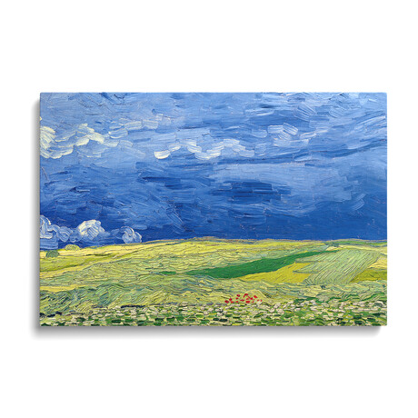 Wheatfields under Thunderclouds, 1890  by Vincent van Gogh (18"H x 26"W x 1.5"D)