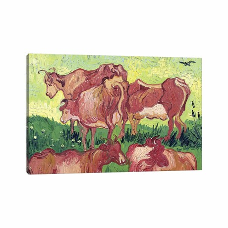 Cows, 1890 by Vincent van Gogh (18"H x 26"W x 1.5"D)