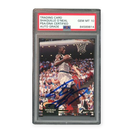 Shaquille O'Neal // 1992 Topps Stadium Club Signed // RC // PSA 10 Auto Grade