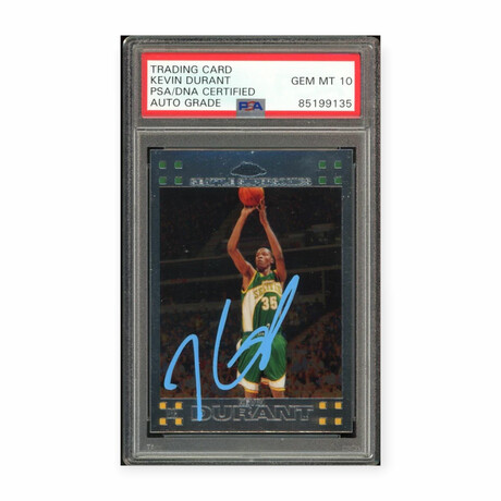 Kevin Durant // 2007-08 Topps Chrome Autographed // RC // PSA 10 Auto Grade