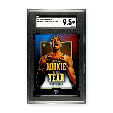 Victor Wembanyama // 2023 Topps Now Rookie of the Year // RC // SGC 9.5 Mint+