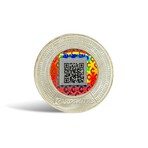 Collectible Bitcoin 39mm Storage Token // Silver-Plated Cold