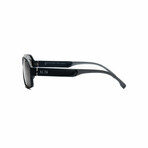 Men's Sport // Rectangular Shield Polarized Sunglasses // Navy  + Gray