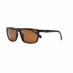 Men's Sport // Rectangular Polarized Sunglasses // Brown