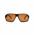 Men's Sport // Rectangular Shield Polarized Sunglasses // Brown