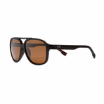 Men's Sport // Aviator Polarized Sunglasses // Matte Brown
