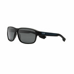 Men's Sport // Rectangular Polarized Sunglasses // Black + Navy