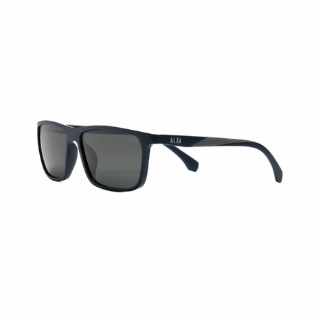 Men's Sport // Rectangular Polarized Sunglasses // Matte Navy + Gray