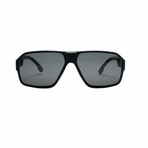 Men's Sport // Rectangular Shield Polarized Sunglasses // Navy  + Gray