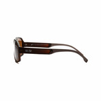 Men's Sport // Rectangular Shield Polarized Sunglasses // Brown