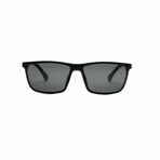 Men's Sport // Rectangular Polarized Sunglasses // Matte Navy + Gray