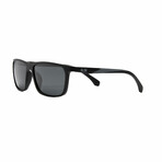 Men's Sport // Rectangular Polarized Sunglasses // Black + Grey