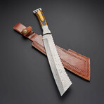 Damascus Machete Knife // 6002