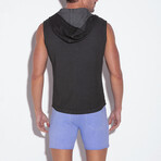 SLEEVELESS HOODY  // BLACK (S)