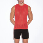 KNITTED TANKTOP // CORAL (S)