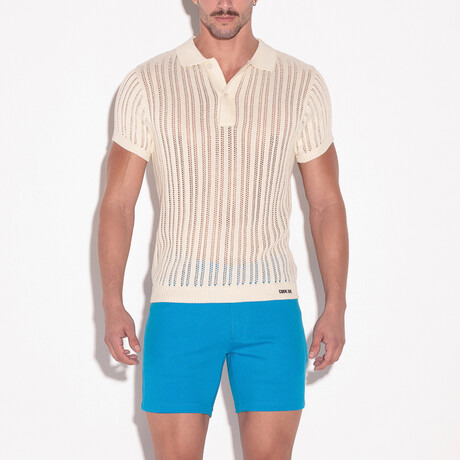 KNITTED POLO // OFF-WHITE (S)