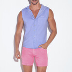 SLEEVELESS HOODY  // SKY BLUE (S)