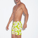 5 POCKET SHORT // LIME (28)