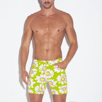 5 POCKET SHORT // LIME (28)
