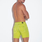 VINTAGE 5 POCKET SHORT // LIME (28)