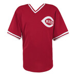 Pete Rose // Cincinnati Reds // Signed 1984 M&N Throwback Jersey w/Hit King