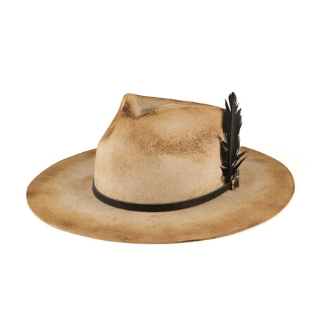Nomad Distressed Wool Hat // Beige (S)