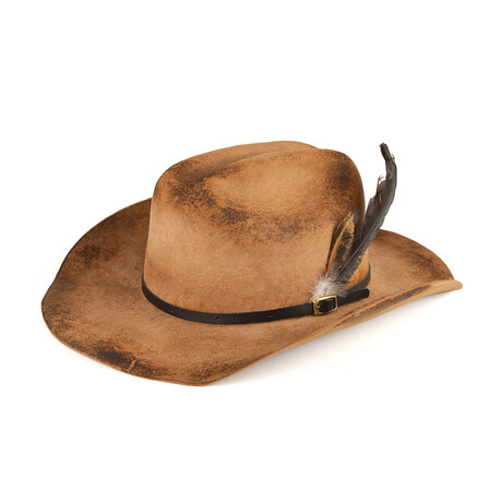 Wrangler Distressed Wool Hat // Camel (S)
