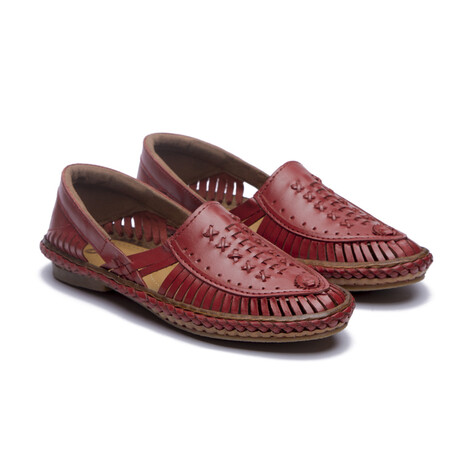 Aristocrat Leather Slip ons // Red (US: 6)