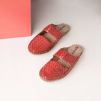 Women's // Belle Leather Slip-on // Red (US: 8)