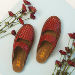 Women's // Belle Leather Slip-on // Red (US: 8)